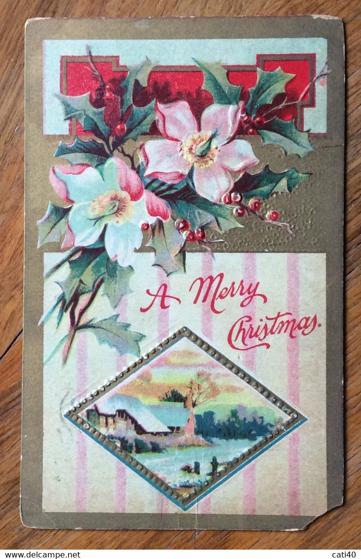 USA - SAUGERTIES DEC 20  1910  - VINTAGE POST CARD GREETING , CHRISTMAS , EASTER, PRINT RELIEF, FLOWERS,ECC.ECC, - Cape Cod