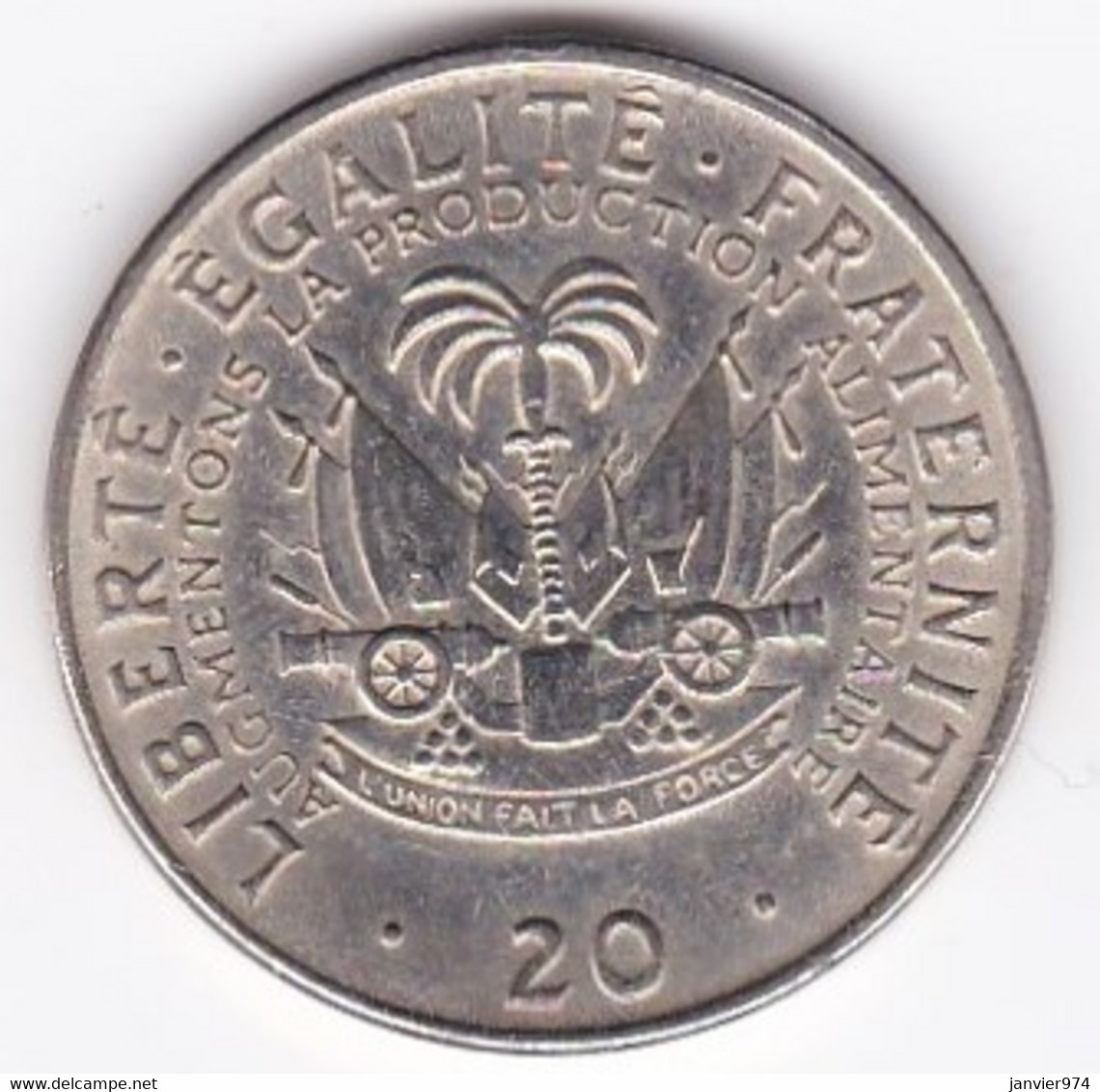 Haïti 20 Centimes FAO 1975, En Cupronickel, KM# 100 - Haiti