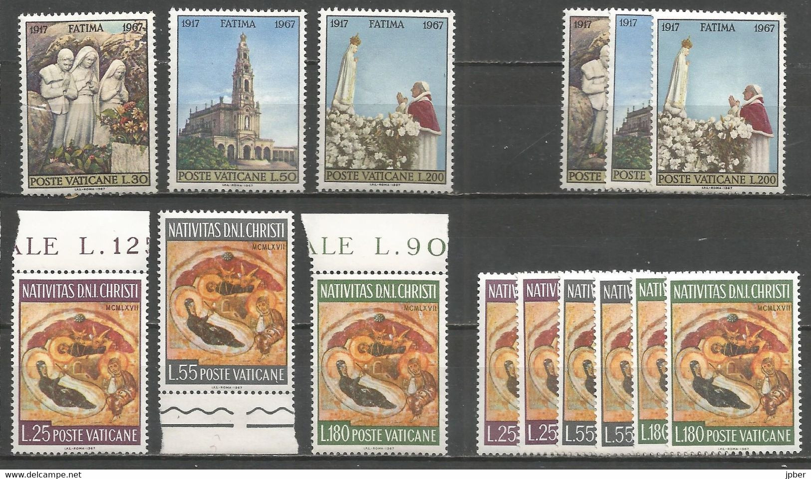 Vatican - Année 1967 - N°466 à 478 + Doubles **/*/obl - Martyrs St Pierre, St Paul, Concile, Fatima, Noël - Ganze Jahrgänge