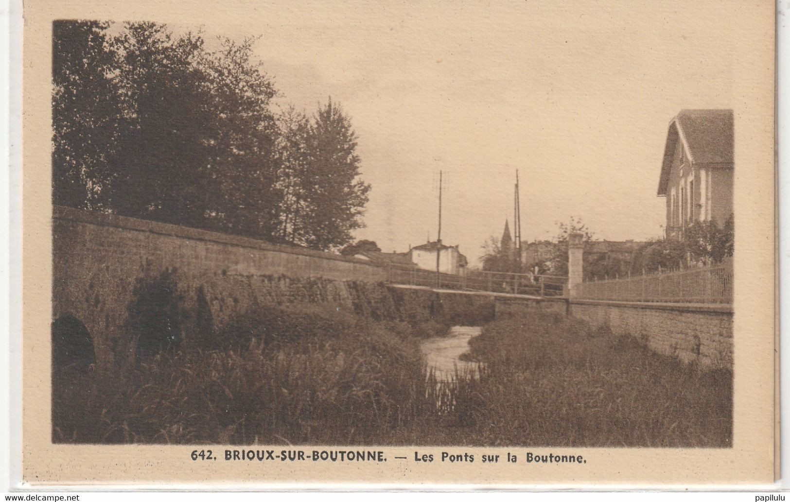 DEPT 79 : édit. Flor Marceau Carrière N° 642 : Brioux Sur Boutonne Les Pont Sur La Boutonne ( Rare Encadré De Blanc ) - Brioux Sur Boutonne