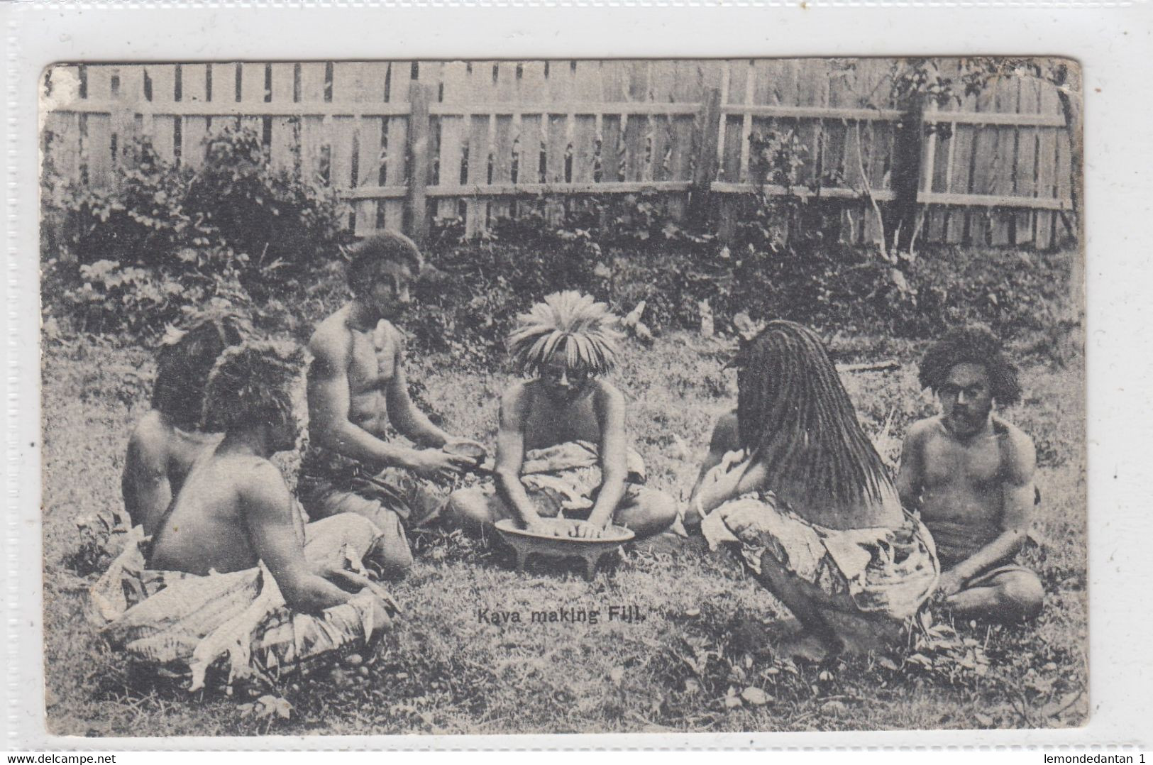 Kava Making, Fiji. - Fiji