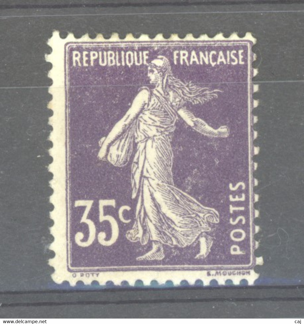 0ob  0533  -  France  :  Yv  142aa  *    Violet Très Foncé - 1906-38 Semeuse Con Cameo