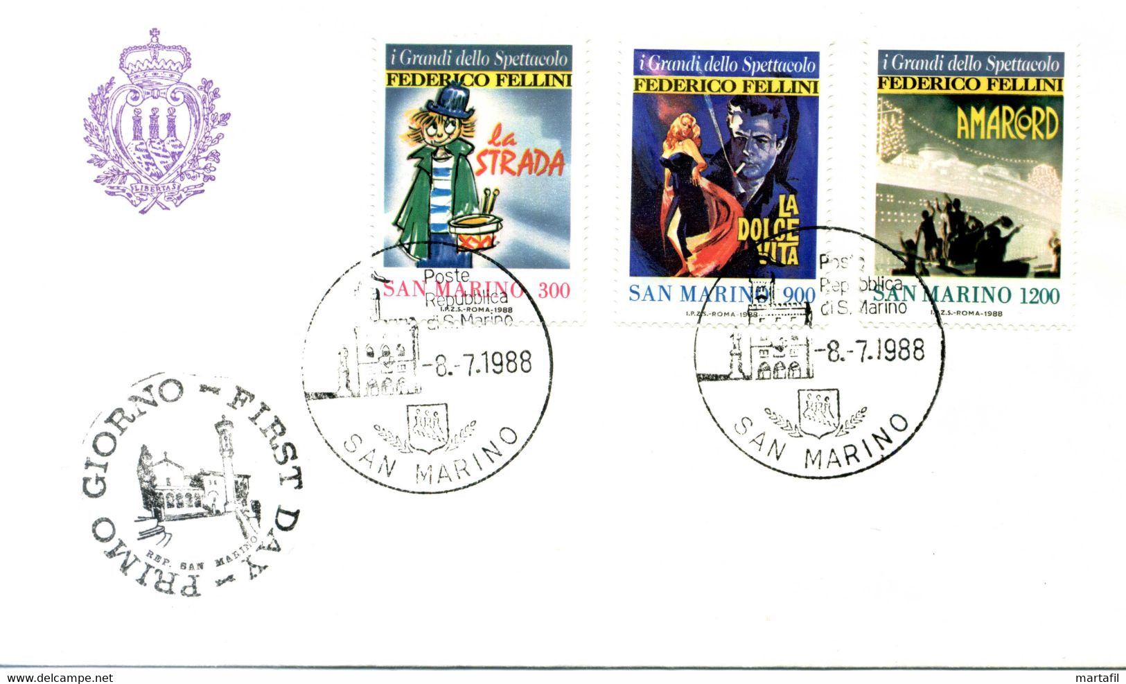 1988 SAN MARINO FDC - FDC