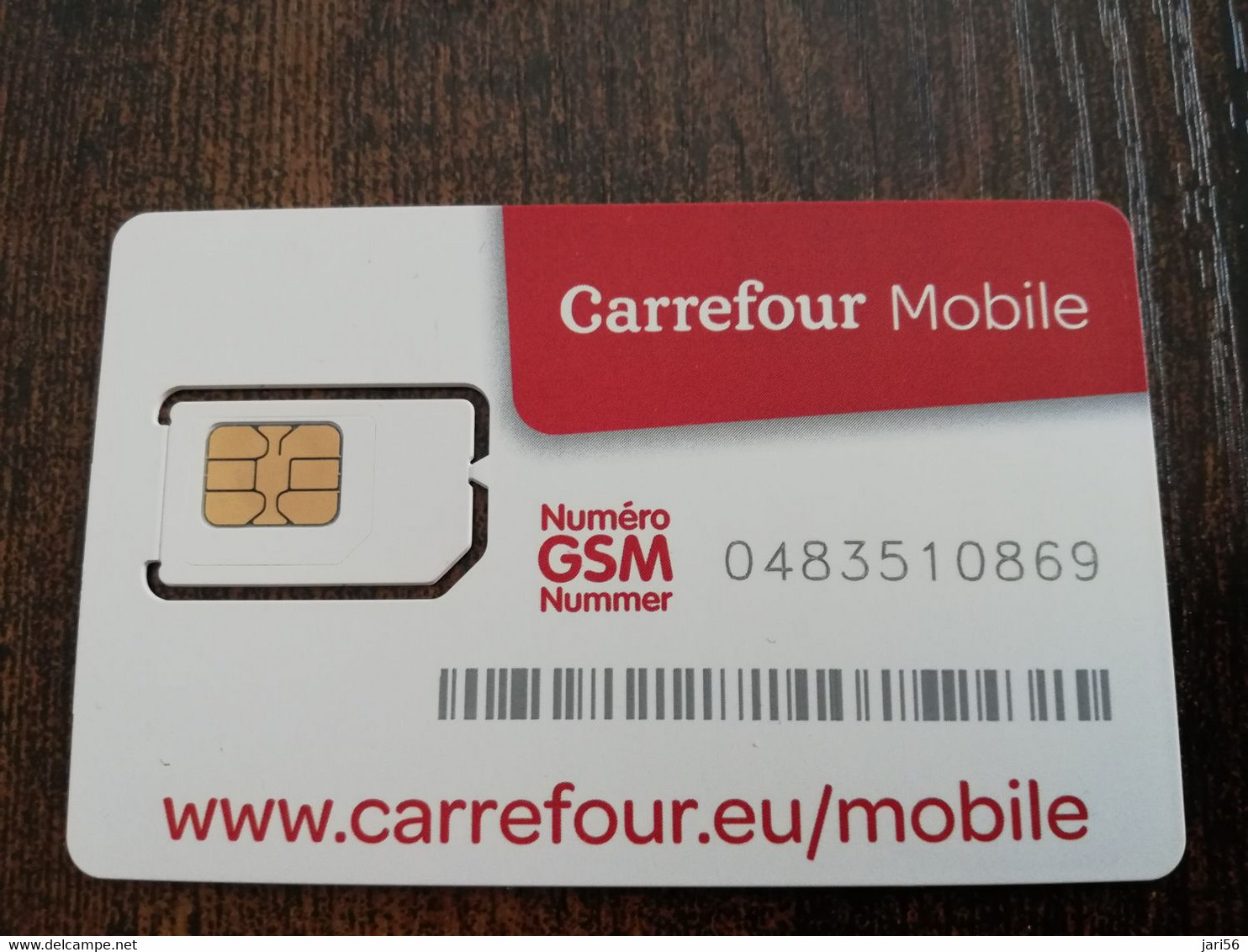 FRANCE/FRANKRIJK   SIM  GSM CARD CARREFOUR MOBILE   WITH CHIP     ** 4747** - Voorafbetaalde Kaarten: Gsm