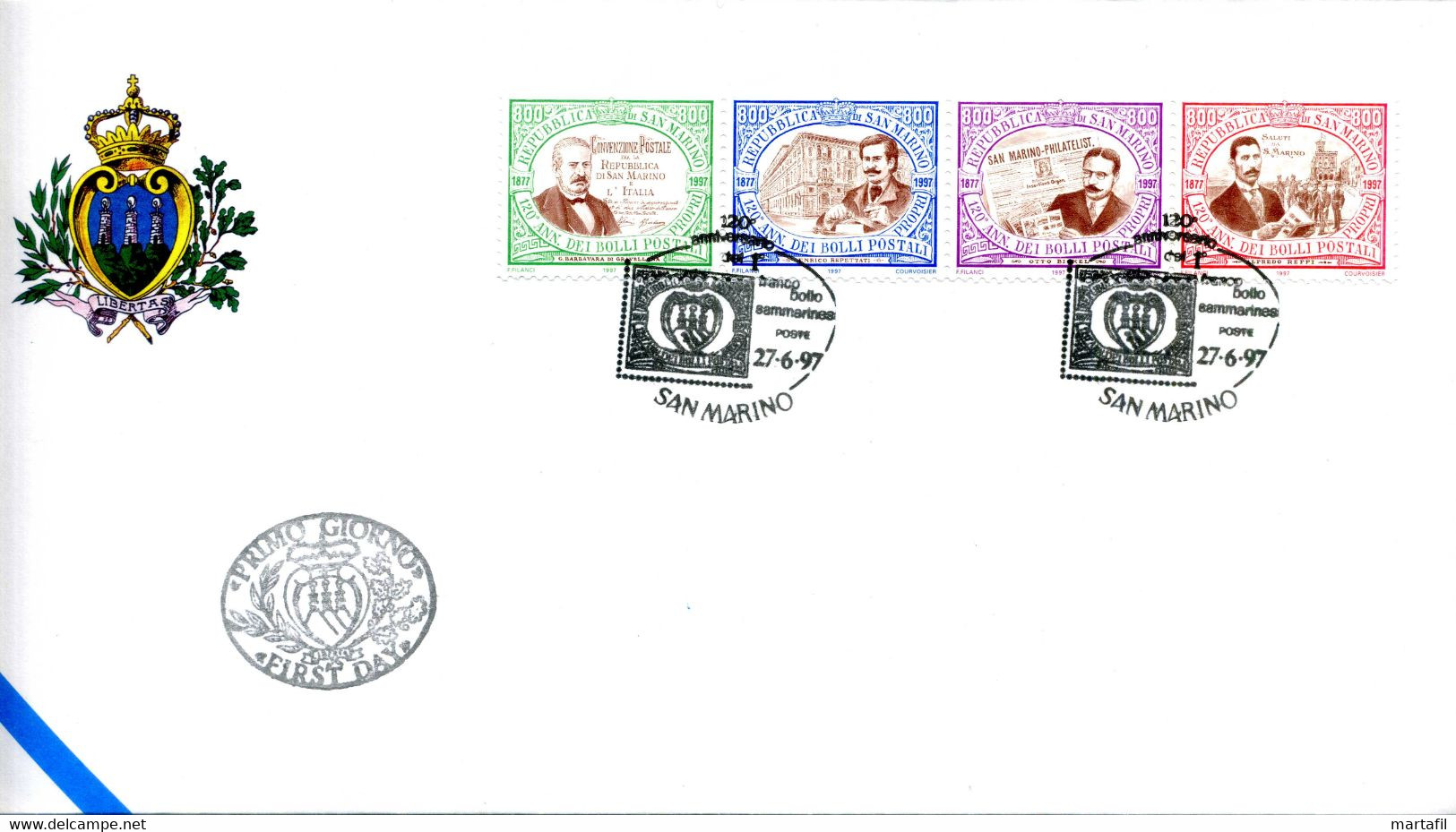 1997 SAN MARINO FDC - FDC