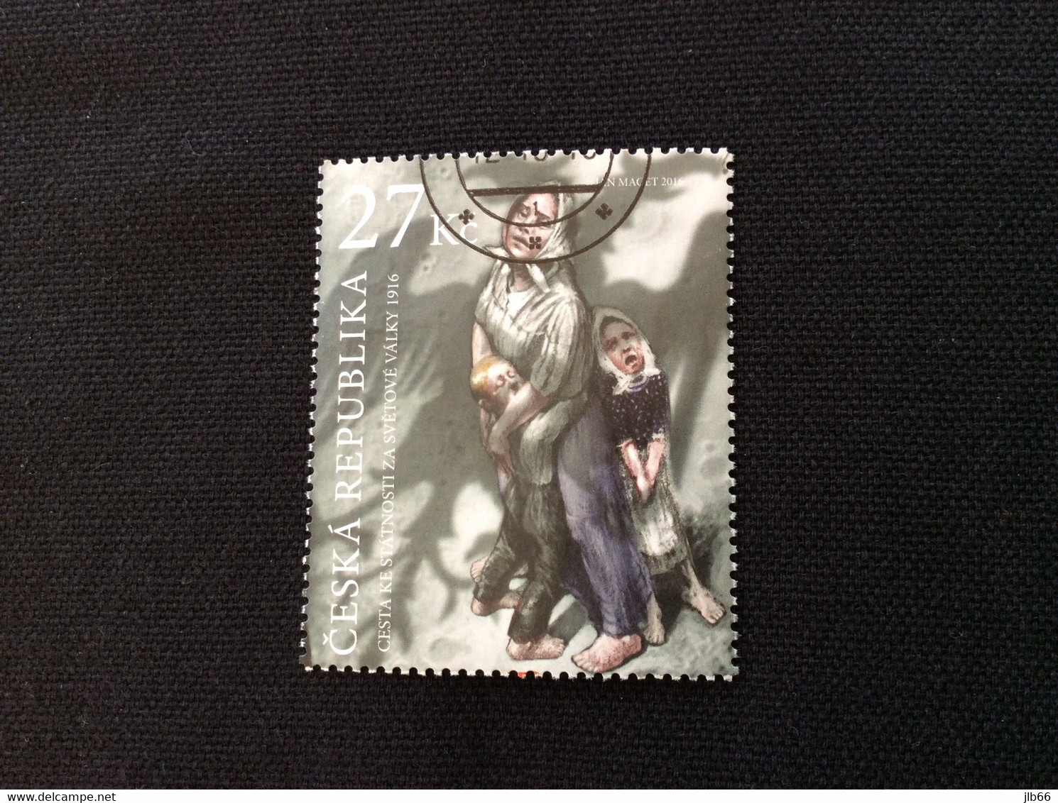 2016 Mi 904 Oblitéré Centenaire WWI Veuve De Guerre Sous L’ombre De L’aigle Impérial Autrichien - Used Stamps