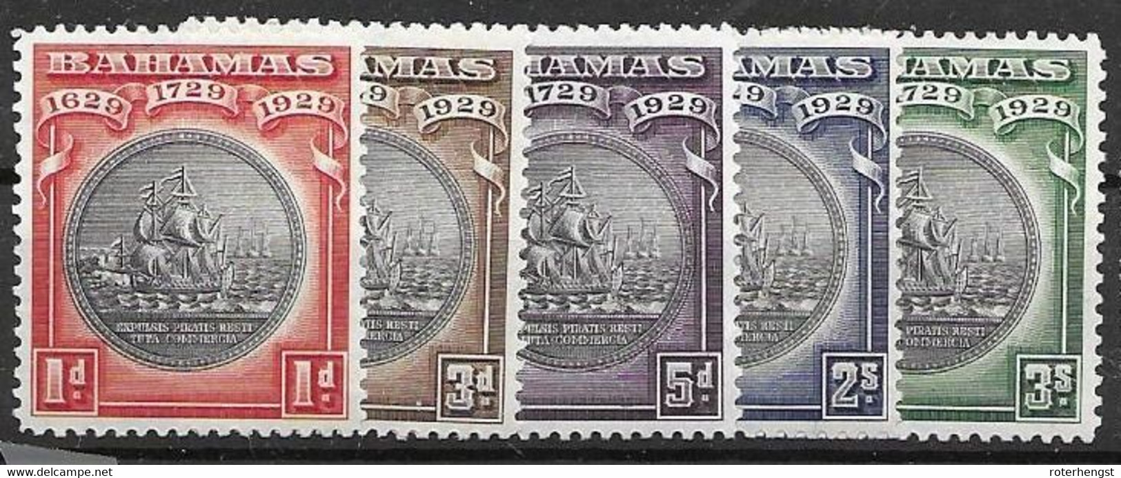 1930 Barbados Mint Hinge Trace * (3 And 5p Are Mnh **) 122 Euros - Barbados (...-1966)