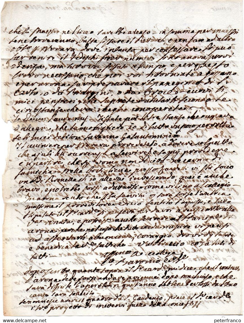 CG8 - Lettera Da Gozzano  Per Novara 22/9/1818 - Annullo Di Borgomanero - ...-1850 Préphilatélie