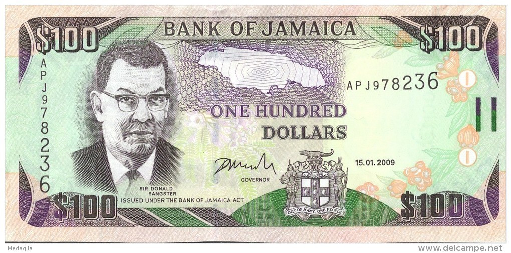 JAMAIQUE - 100 Dollars 2009 - UNC - Jamaica