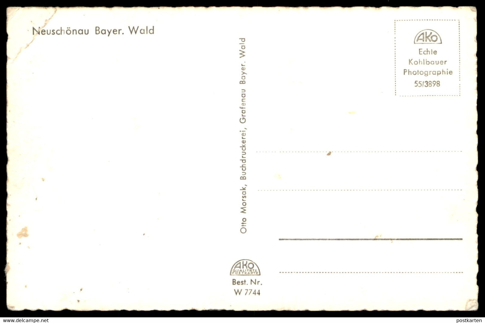 ÄLTERE POSTKARTE NEUSCHÖNAU BAYERISCHER WALD BAYERN TOTALANSICHT Gesamtansicht Kirche Ansichtskarte AK Cpa Postcard - Furth