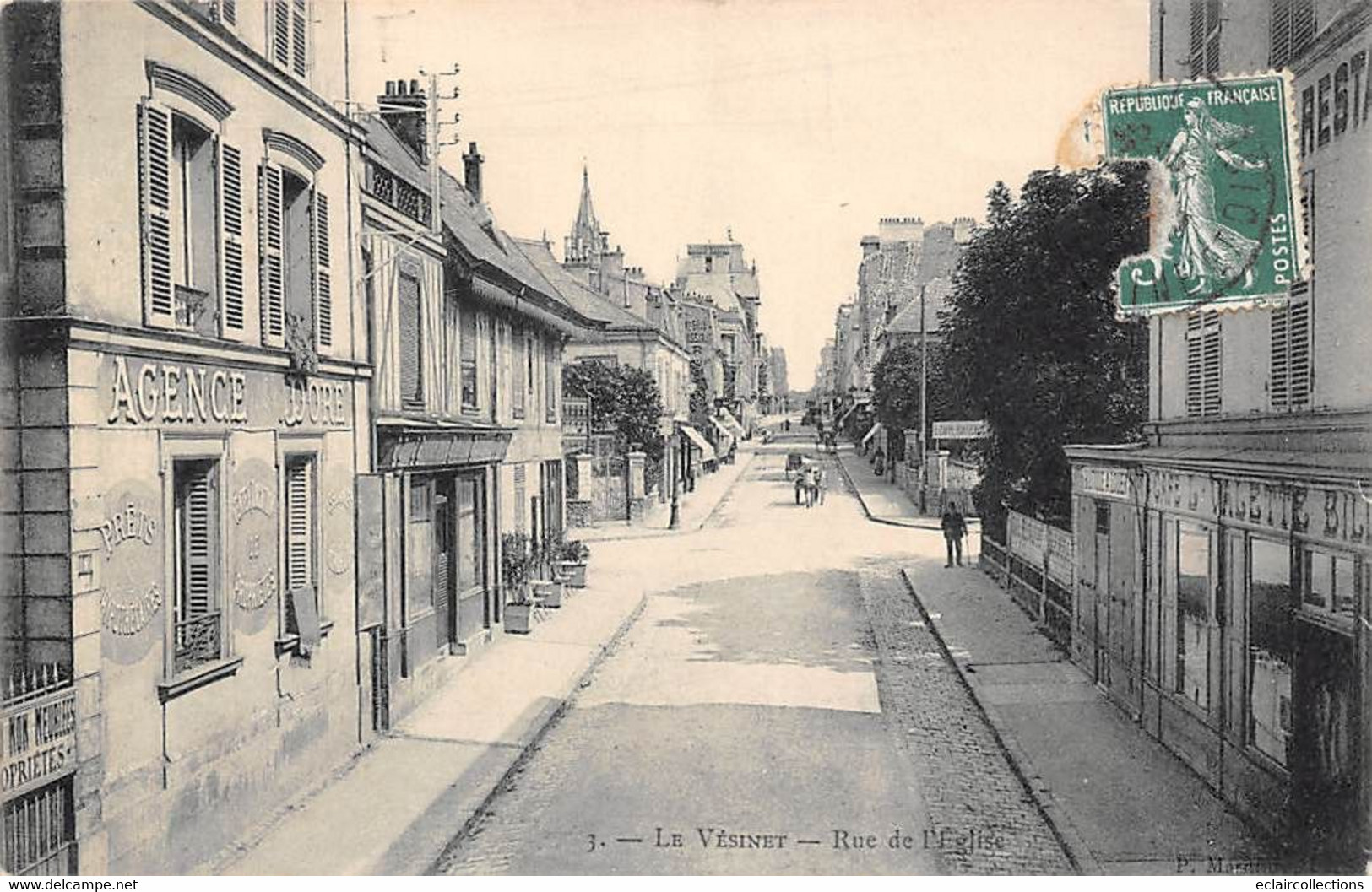 Le Vésinet            78          Rue De L'Eglise     - 3 -    Agence Doré.     ( Voir Scan) - Le Vésinet