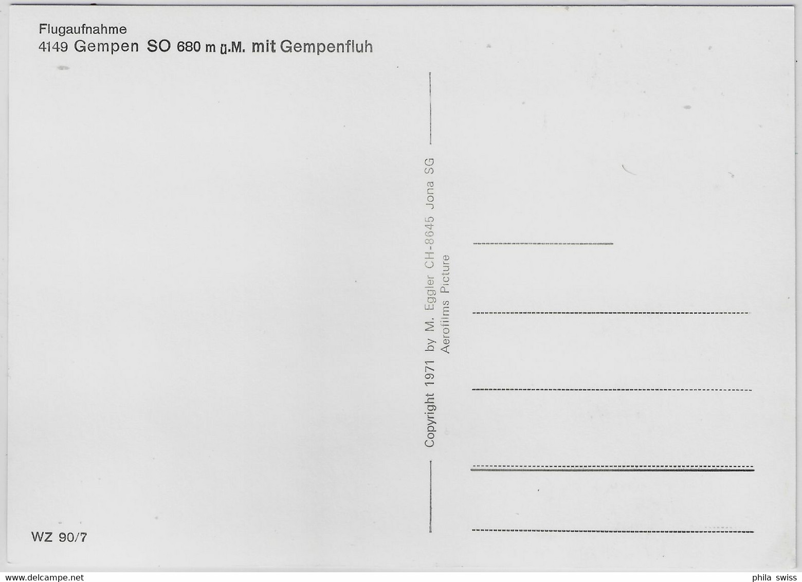 Flugaufnahme Gempen SO Fliegeraufnahme - Gempen