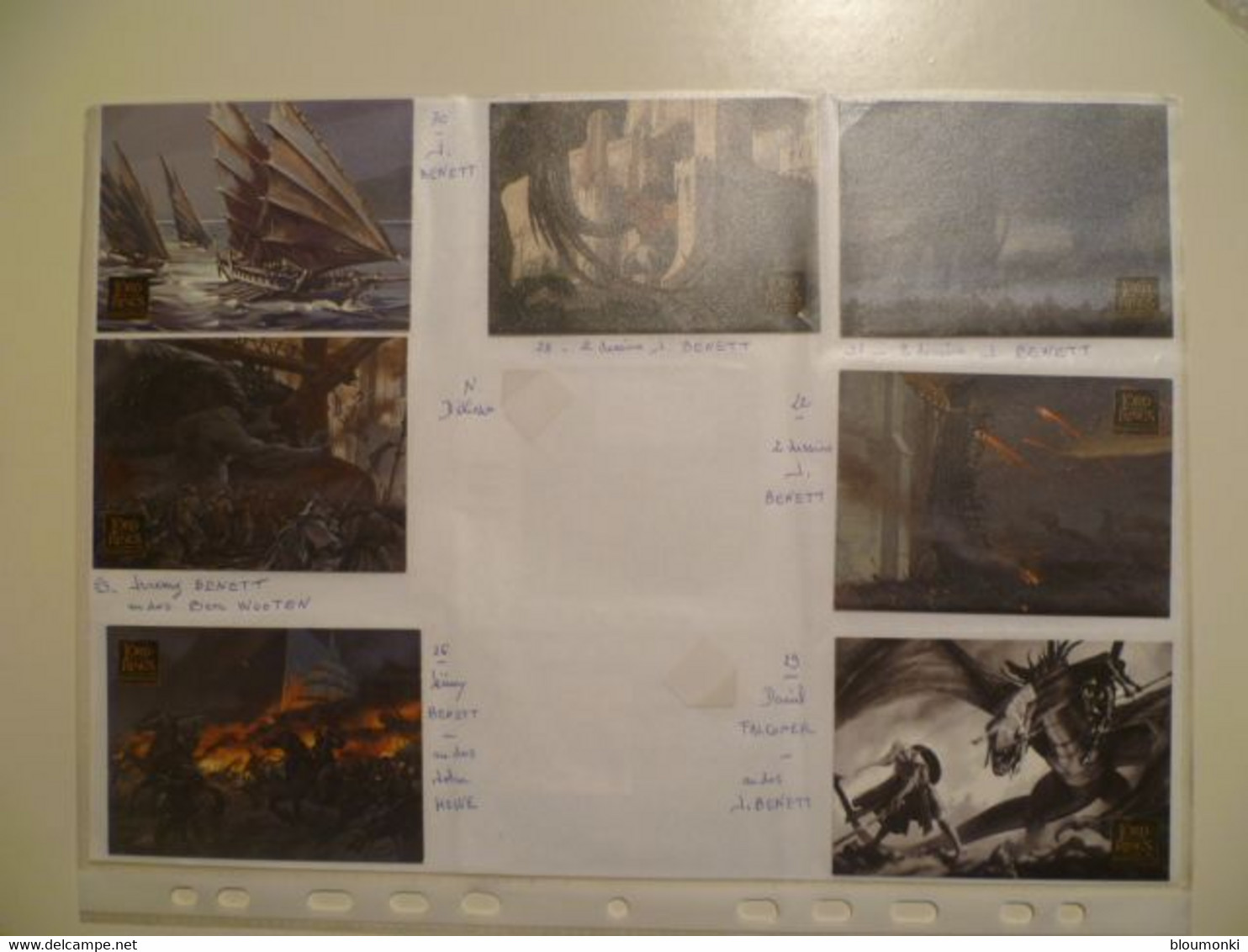 Lot De 15 Cartes Seigneur Des Anneaux / Lord Of The Rings Masterpieces / TOPPS Trading Cards  / Illustrateurs - Herr Der Ringe