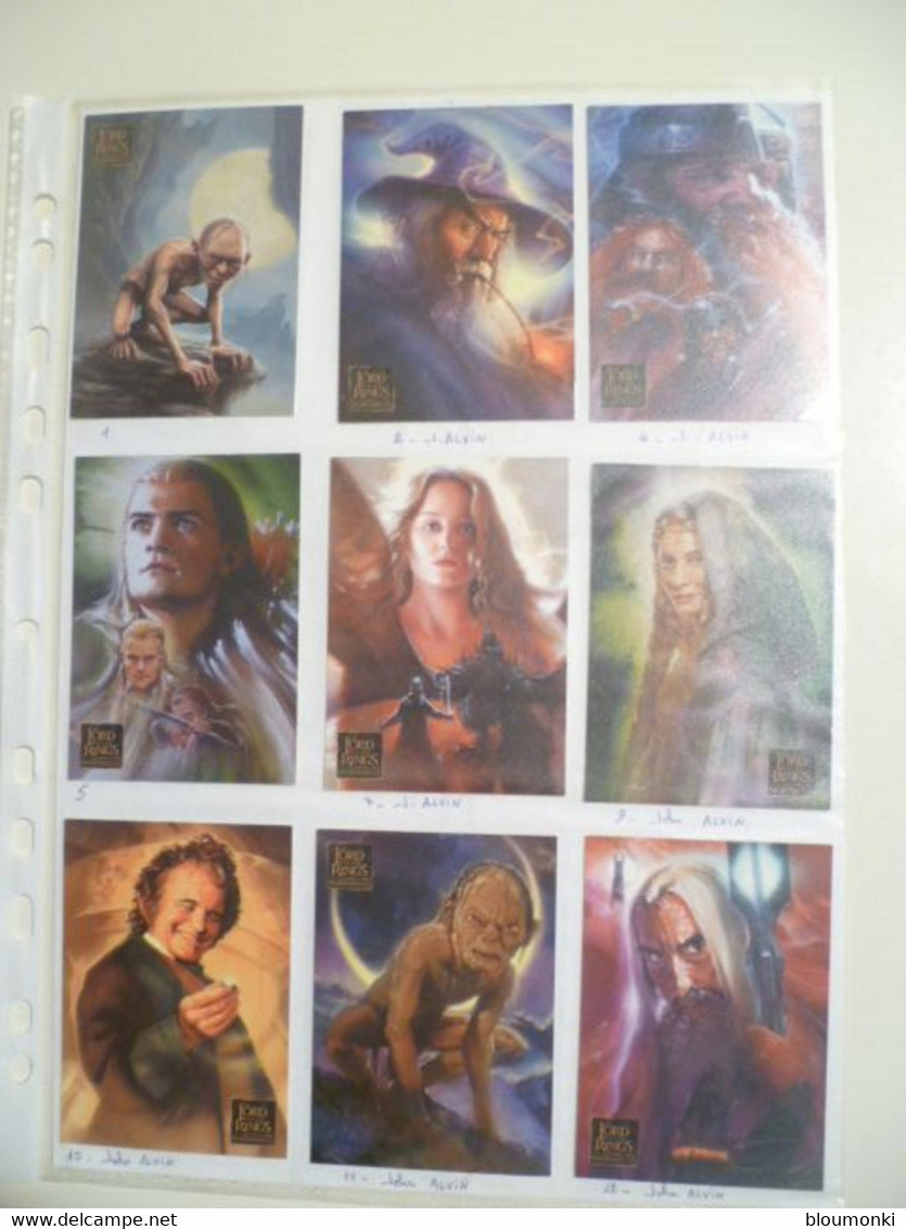 Lot De 24 Cartes Seigneur Des Anneaux / Lord Of The Rings Masterpieces / TOPPS Trading Cards  / Illustrateurs - Herr Der Ringe