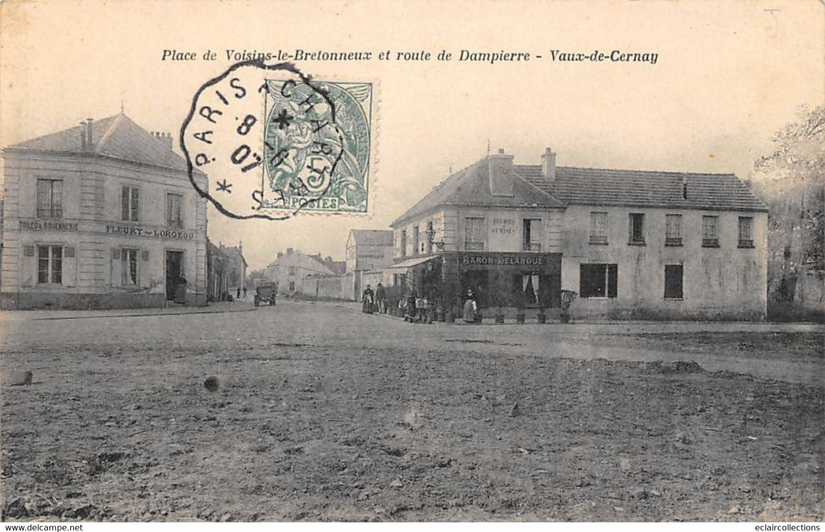 Vaux De Cernay          78         Place De Voisins Et Route De Dampierre         ( Voir Scan) - Vaux De Cernay