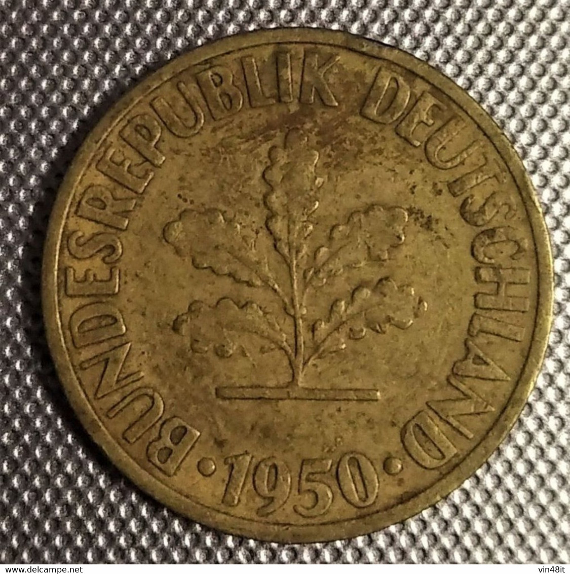 1950 - GERMANIA   -  MONETA DEL VALORE DI :  10  PFENNIG - USATA - 10 Pfennig