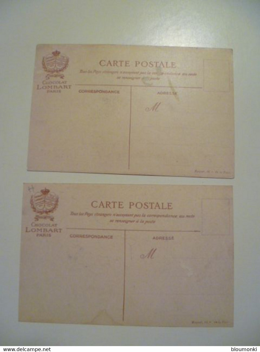 Lot De 2 Cartes Postales Anciennes Publicitaires LOMBART /Illustrateur Benjamin Rabier - Rabier, B.