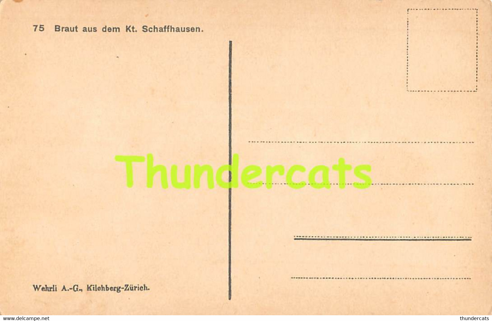 CPA FOLKLORIQUE COSTUME TYPE SUISSE SWITZERLAND BRAUT AUS DEM KT SCHAFFHAUSEN - Hausen Am Albis 