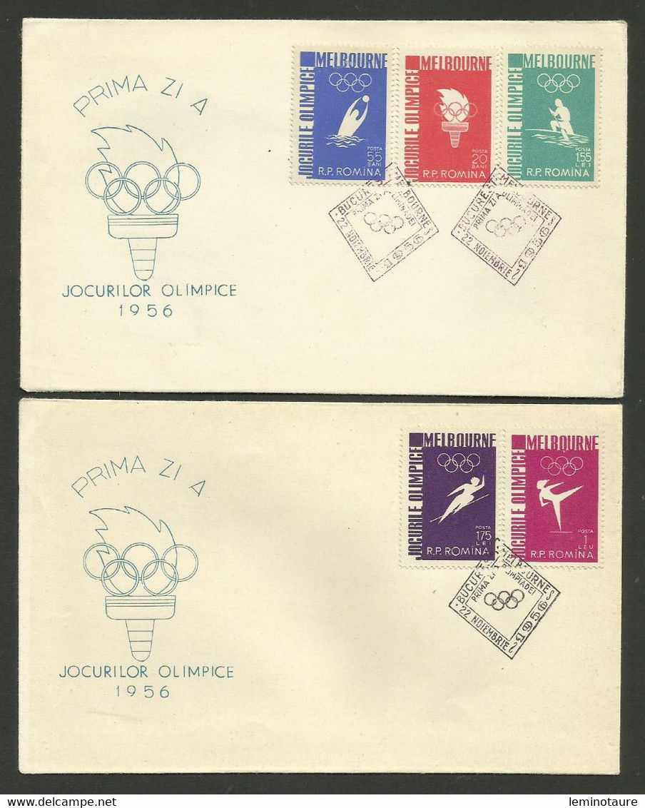 ROUMANIE - ROMANIA / Série Complète Lot Set 2 FDC - Estate 1956: Melbourne