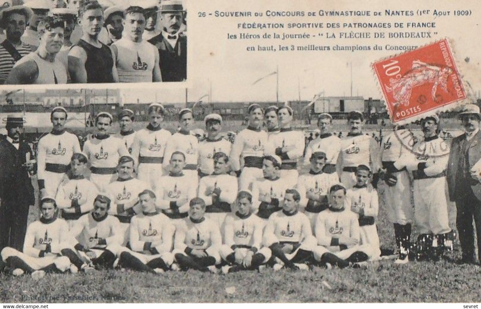 SOUVENIR DU CONCOURS DE GYMNASTIQUE DE NANTES(1er Aout 1909). - Fédération Sportive Des Patronages De France - Gimnasia