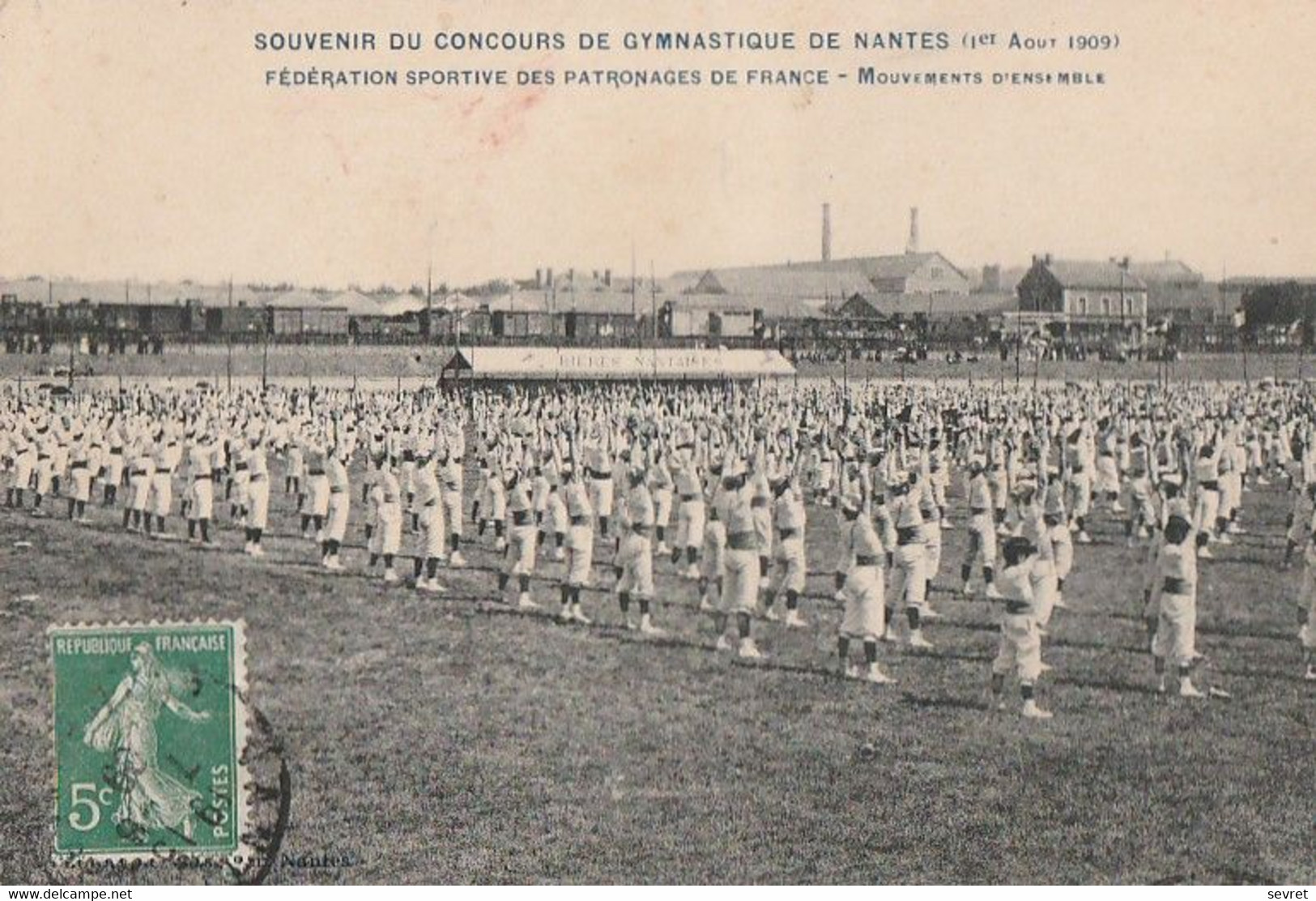 SOUVENIR DU CONCOURS DE GYMNASTIQUE DE NANTES(1er Aout 1909). - Fédération Sportive Des Patronages De France - Gymnastiek