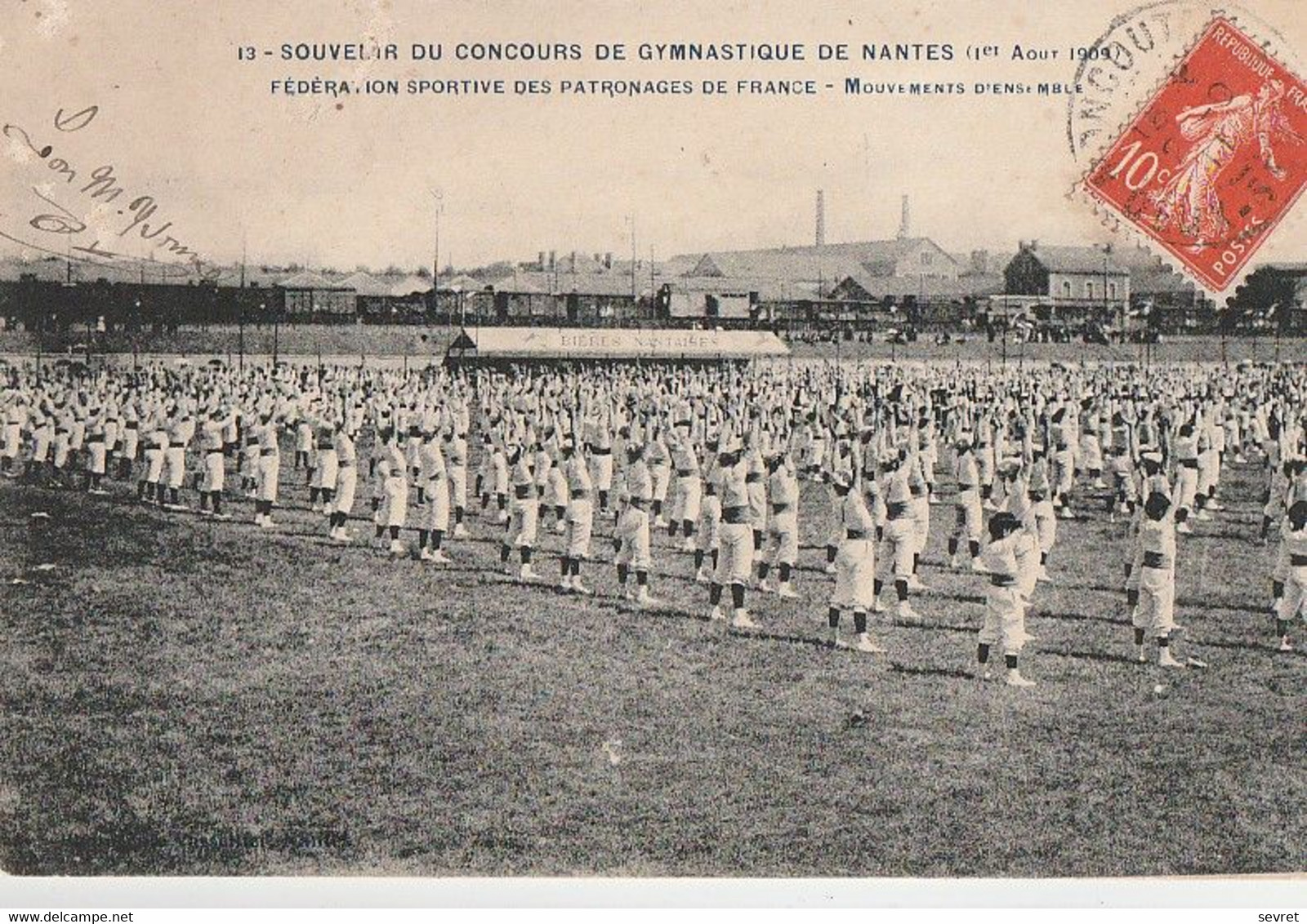 SOUVENIR DU CONCOURS DE GYMNASTIQUE DE NANTES(1er Aout 1909). - Fédération Sportive Des Patronages De France - Gymnastique