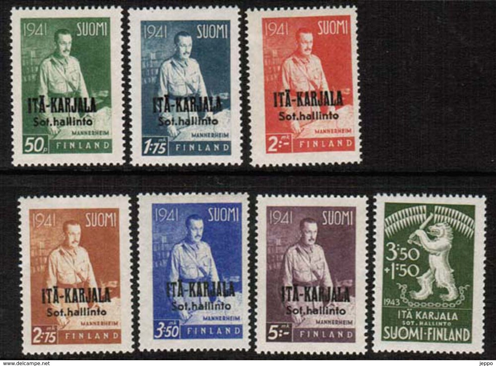 1941 Finland, Itä-Karjala (East Carelia) 22 - 28 **. - Emisiones Locales