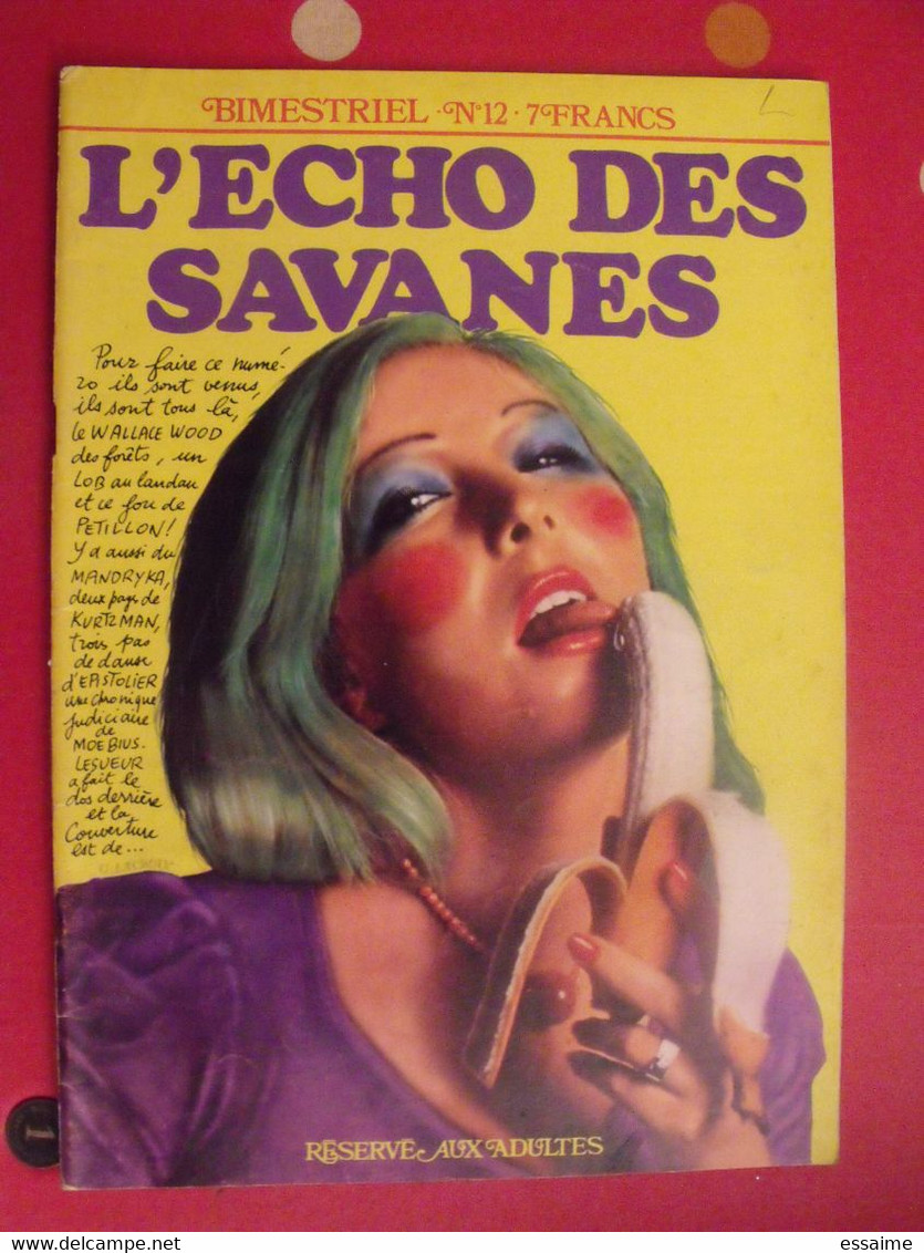 L'écho Des Savanes N° 12. 1975. Gotlib Bretecher Mandryka - L'Echo Des Savanes