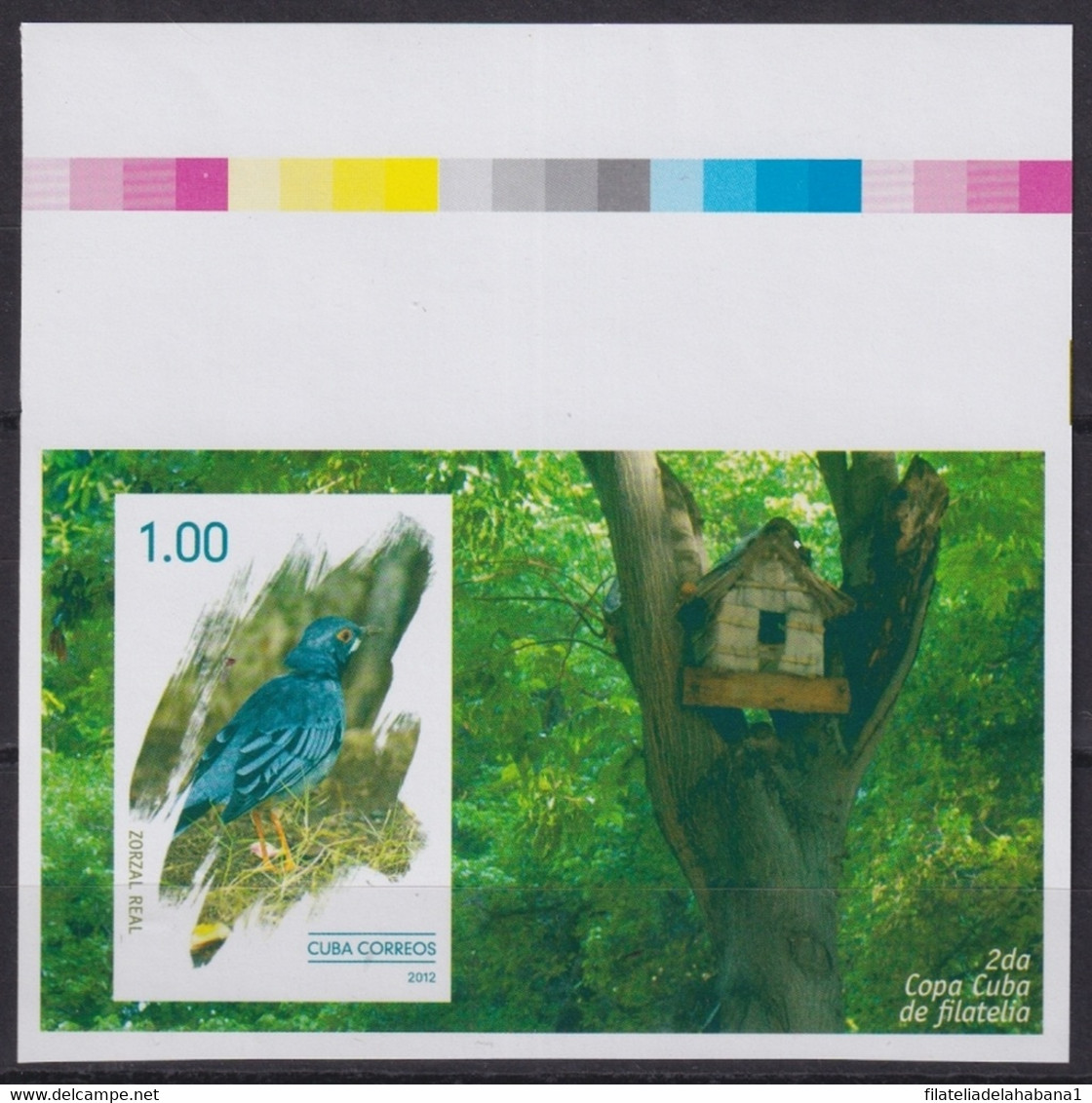 2012.421 CUBA MNH 2012 IMPERFORATED PROOF BIRD AVES II PHILATELIC CUP - Imperforates, Proofs & Errors