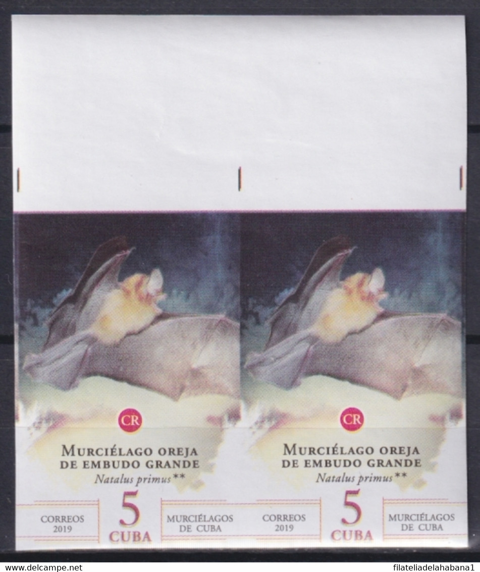 2019.198 CUBA MNH 2019 IMPERFORATED PROOF 5c MURCIELAGO BAT. - Imperforates, Proofs & Errors