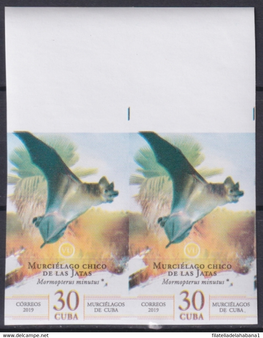 2019.199 CUBA MNH 2019 IMPERFORATED PROOF 30c MURCIELAGO BAT. - Imperforates, Proofs & Errors