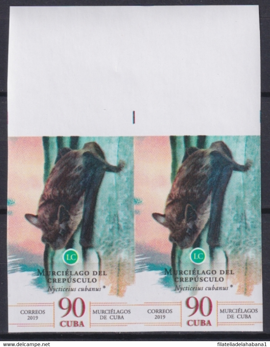 2019.201 CUBA MNH 2019 IMPERFORATED PROOF 90c MURCIELAGO BAT. - Ongetande, Proeven & Plaatfouten