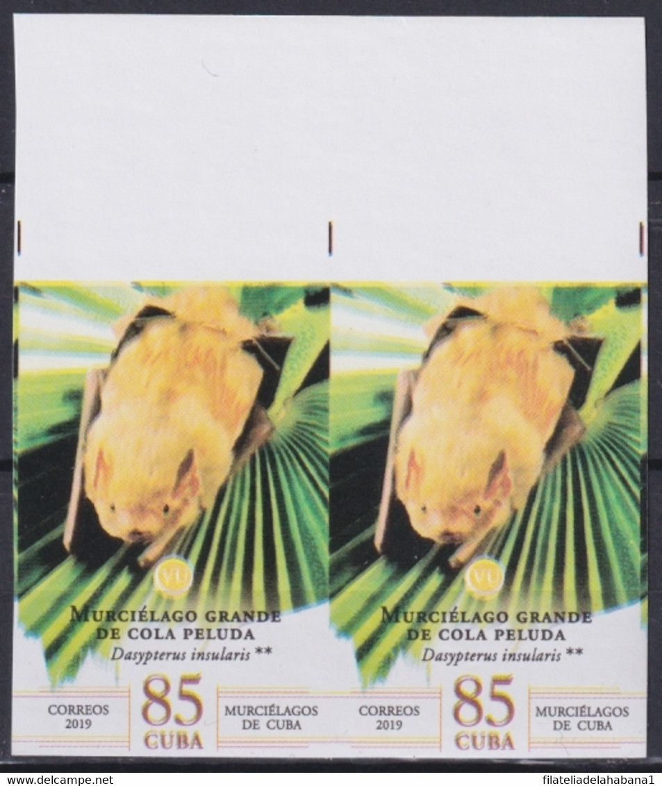 2019.227 CUBA MNH 2019 IMPERFORATED PROOF 85c MURCIELAGO BAT. - Non Dentelés, épreuves & Variétés