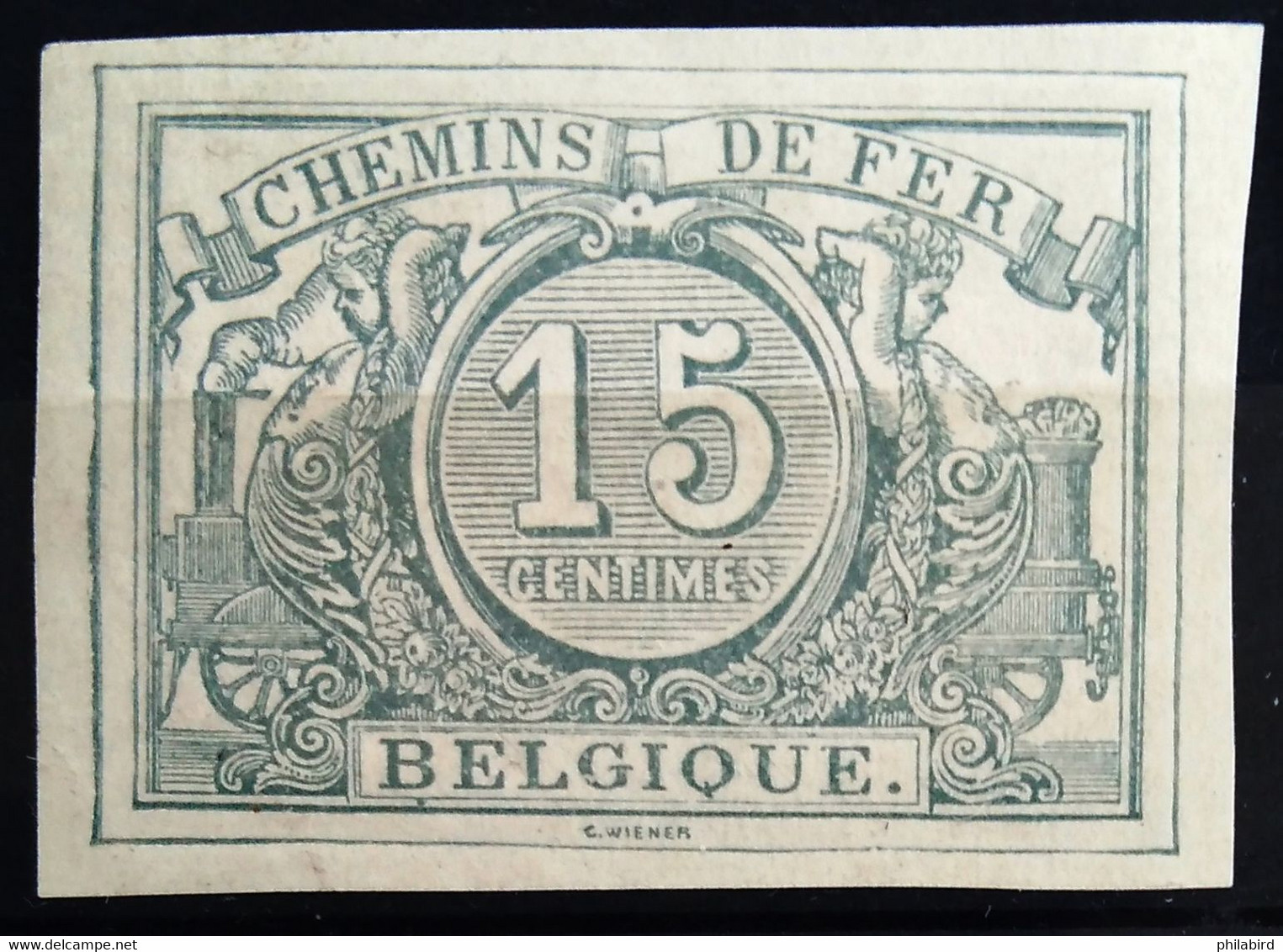 BELGIQUE                       CHEMIN DE FER     N° 8  Non Dentelé                       NEUF* - Mint