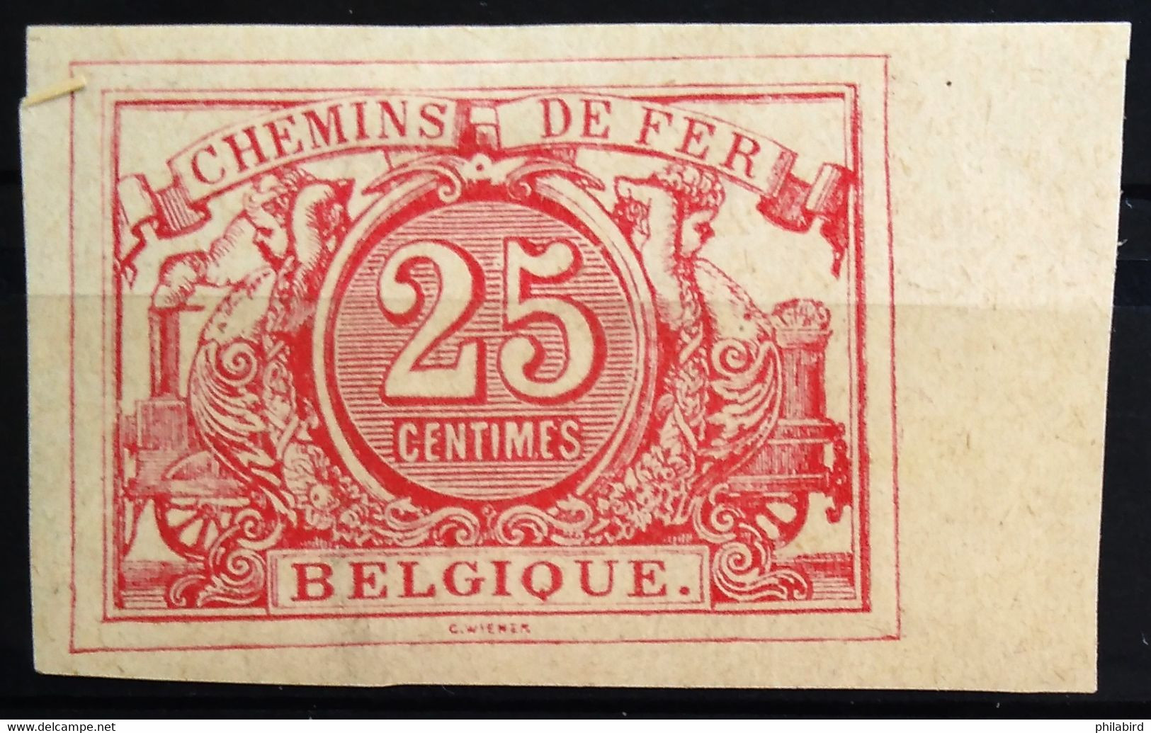 BELGIQUE                       CHEMIN DE FER     N° ?  Non Dentelé                       NEUF* - Mint