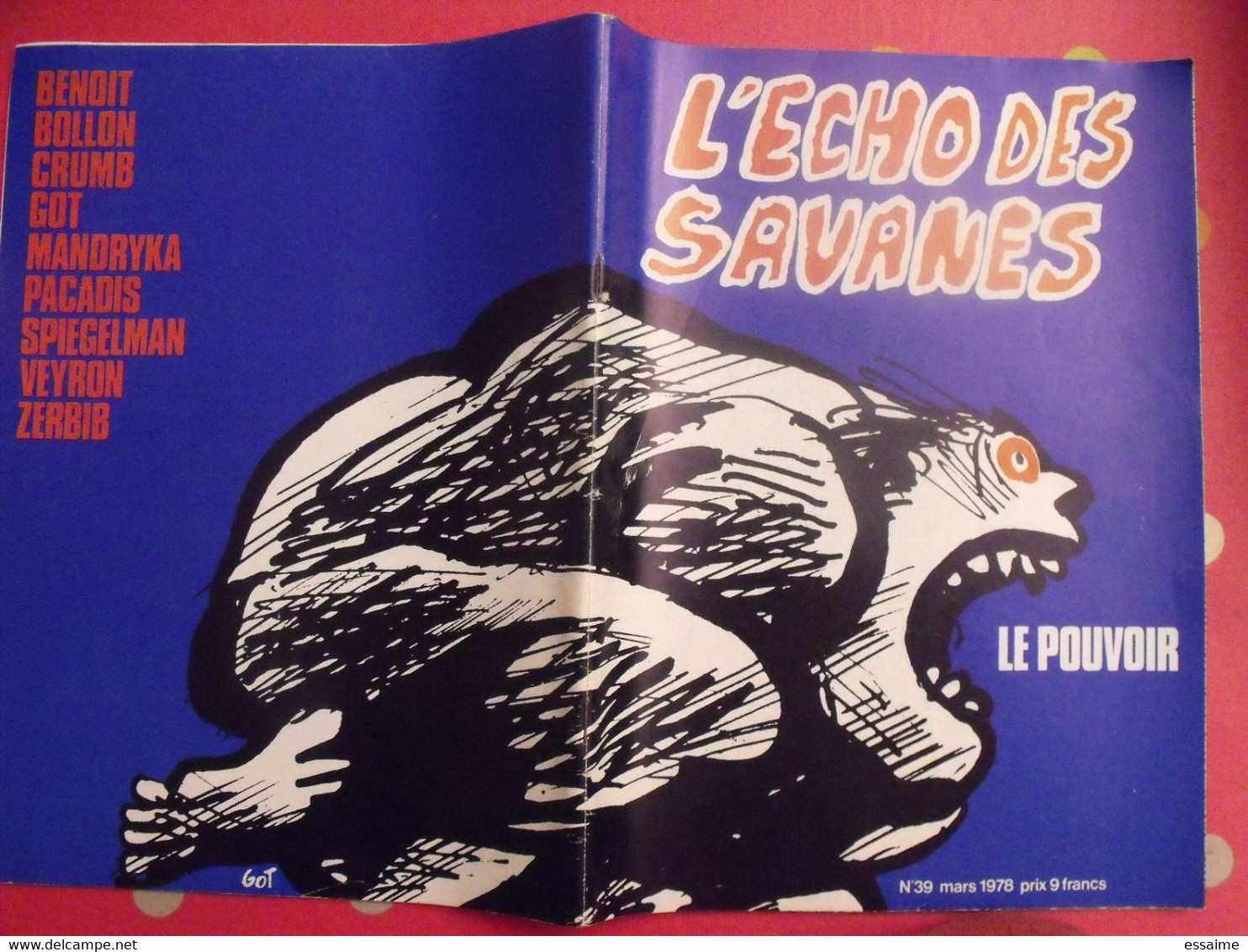 L'écho Des Savanes N° 39. 1978. Benoit Veyron Clavel Got Baudoin Mandryka Crumb - L'Echo Des Savanes