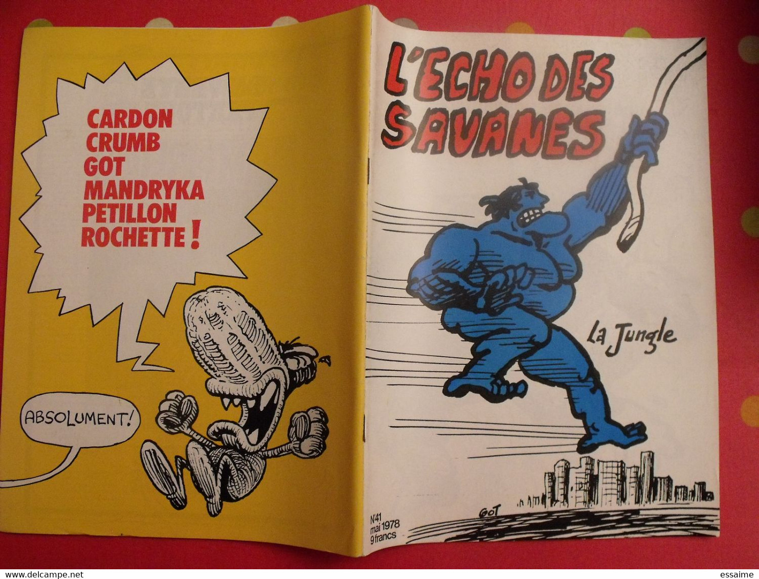 L'écho Des Savanes N° 41. 1978. Mandryka Veyron Lucques Got Baudoin Cardon Crumb Wood Fik - L'Echo Des Savanes