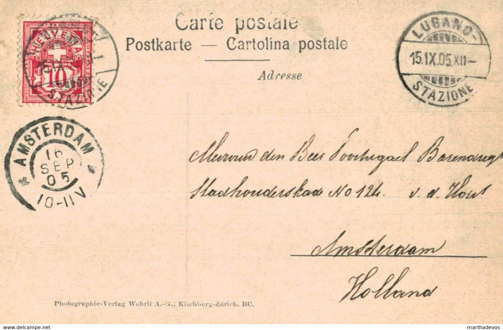 1905 ZWITSERLAND   Lugano Bissone E Melide - Bissone