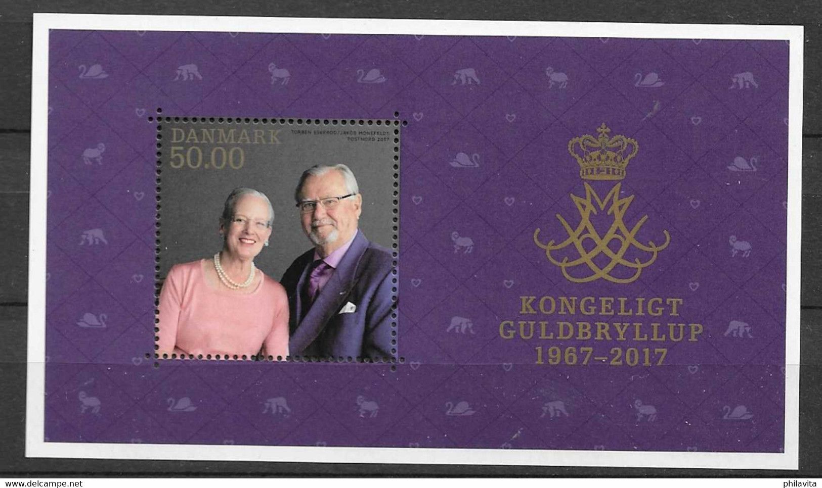 2017 Denmark Royal Golden Wedding University Joint Issue With Greenland And Faroe Isl. MS MNH** MiNr. B 67 Personality - Nuovi