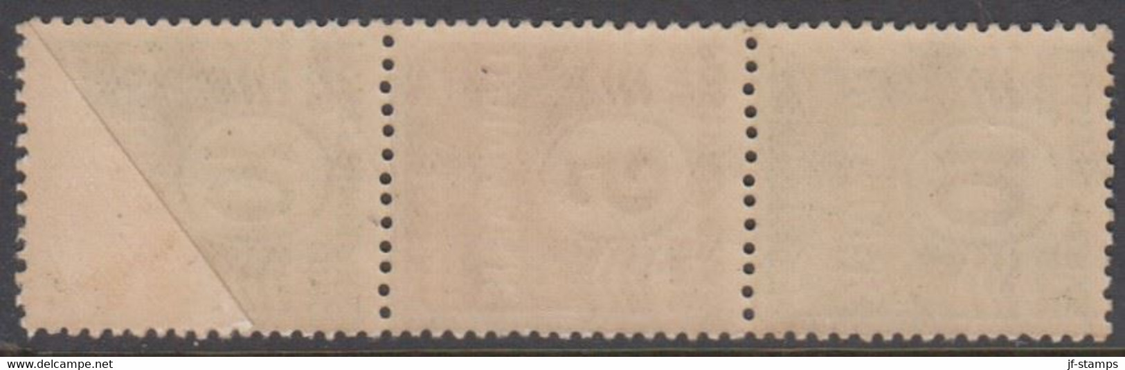 1927. Wavylinie . 10+5+10 øre With Paper Joint Reverse On 10 øre. Never Hinged.  (Michel 118 + 120) - JF414570 - Nuevos