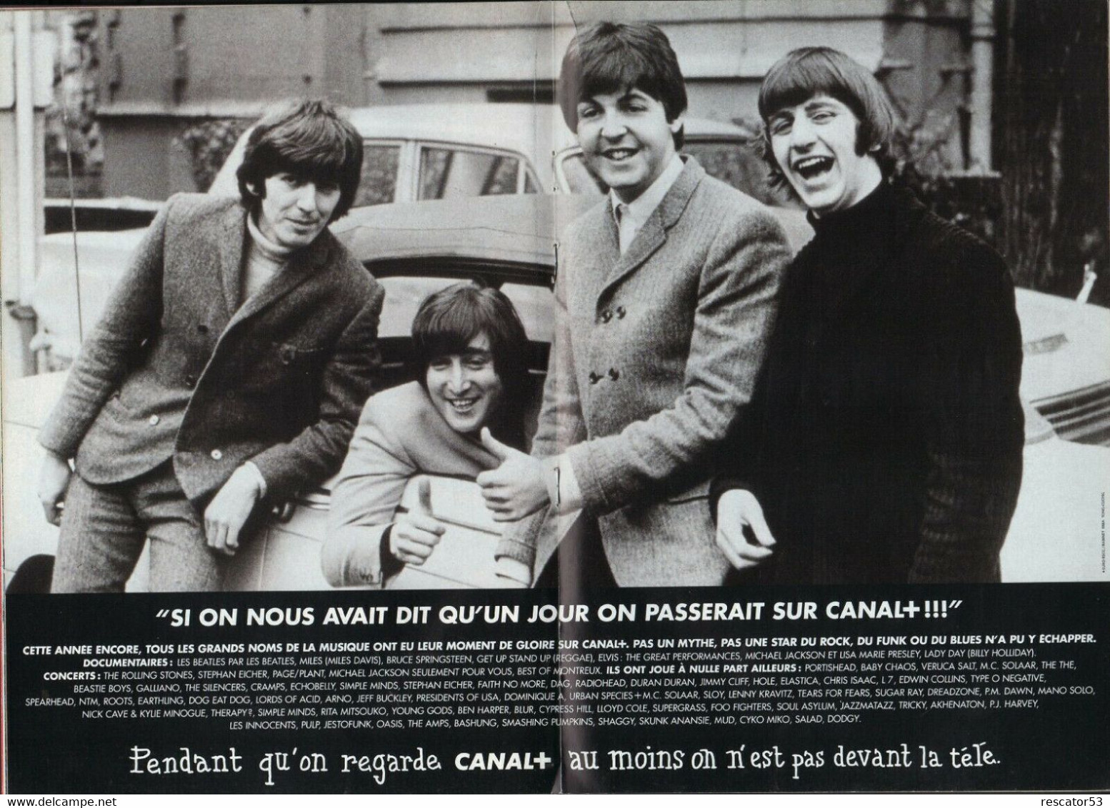 Rare Calendrier The Beatles Canal + Rock And Folk 1996 - Objets Dérivés