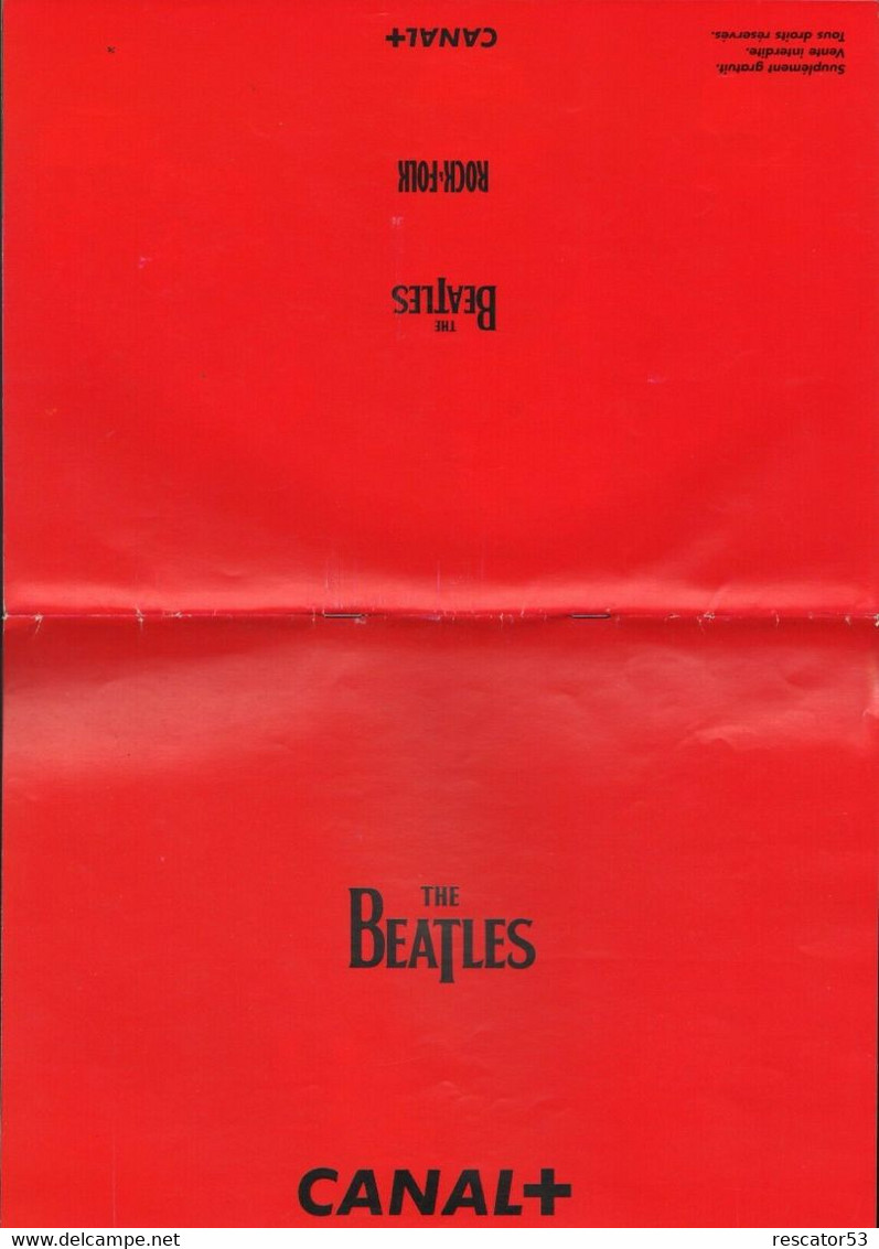 Rare Calendrier The Beatles Canal + Rock And Folk 1996 - Objets Dérivés