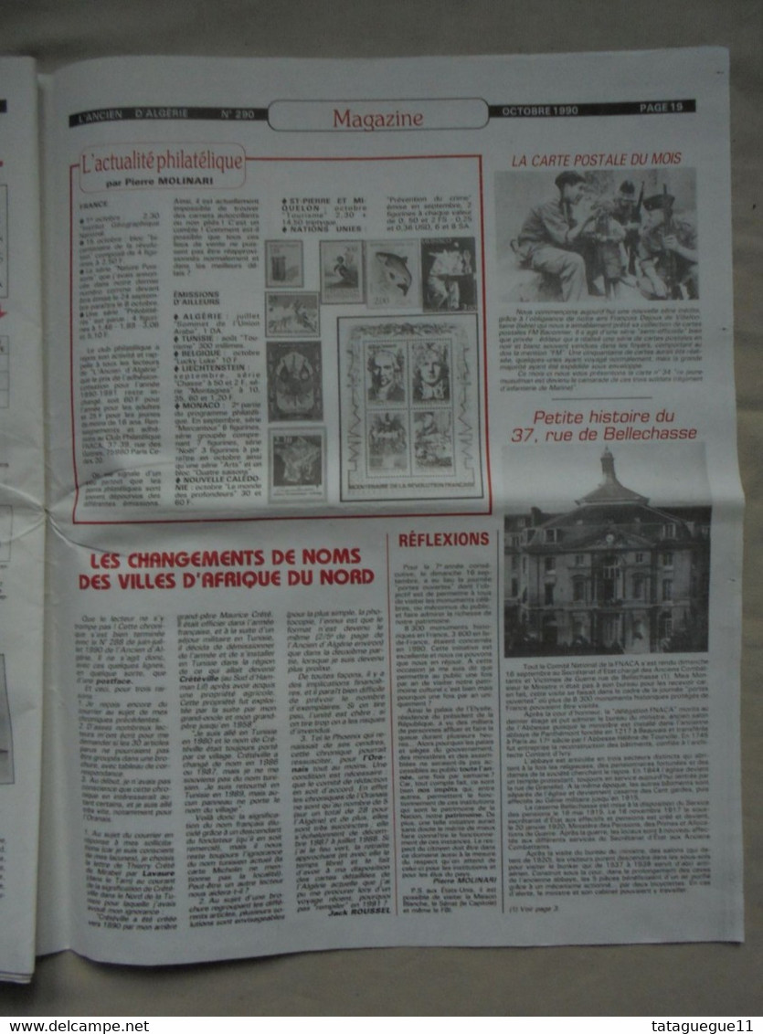 Ancien - Journal L'Ancien d'Algérie N° 290 Octobre 1990