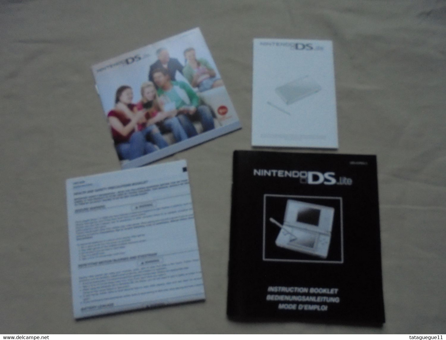 Vintage - Livret Mode D'emploi Nintendo DS Lite Anglais-Allemand-Français 2007 - Literatuur En Instructies