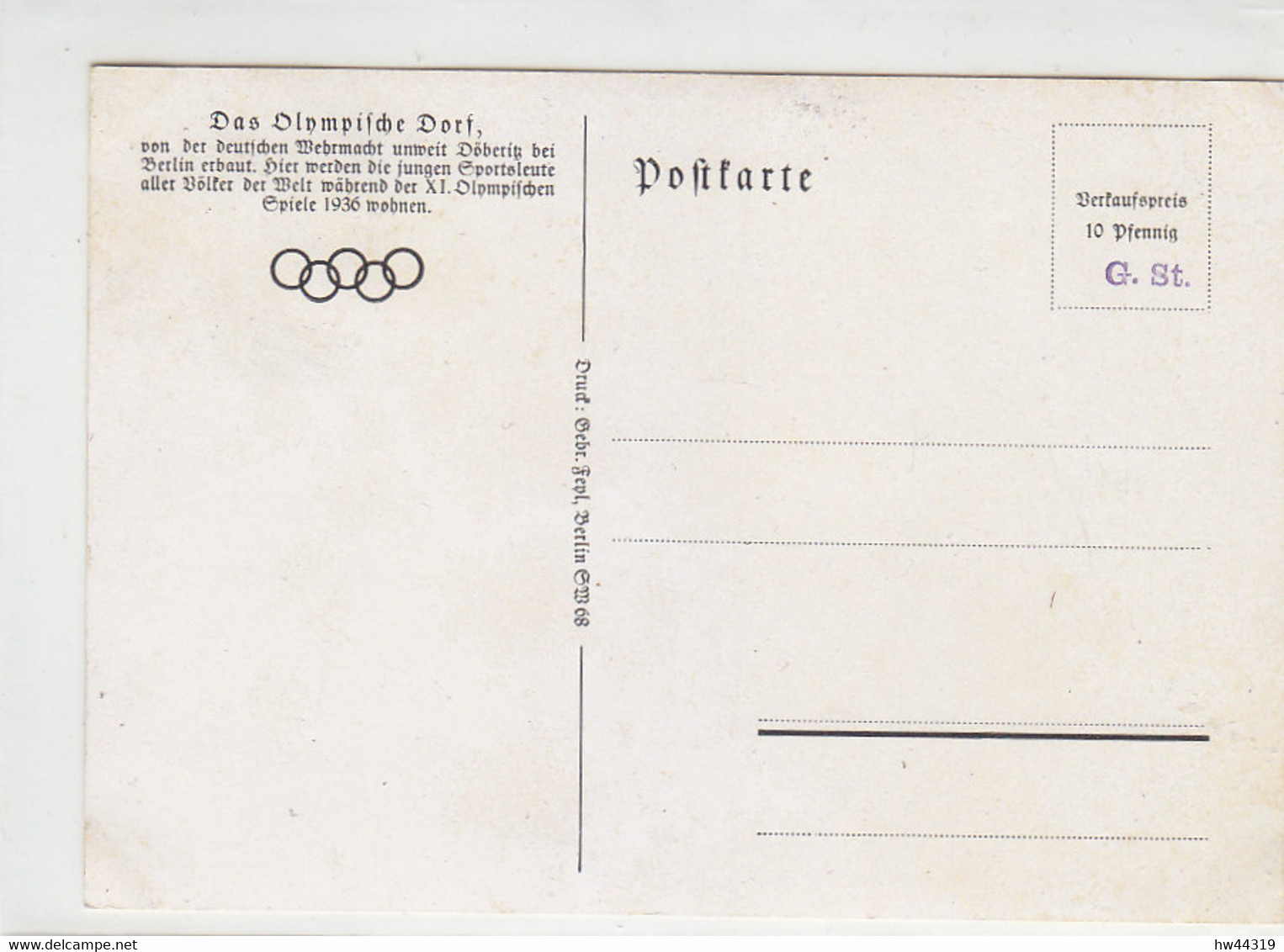 Olympisches Dorf - Berlin 1936 - Olympic Games