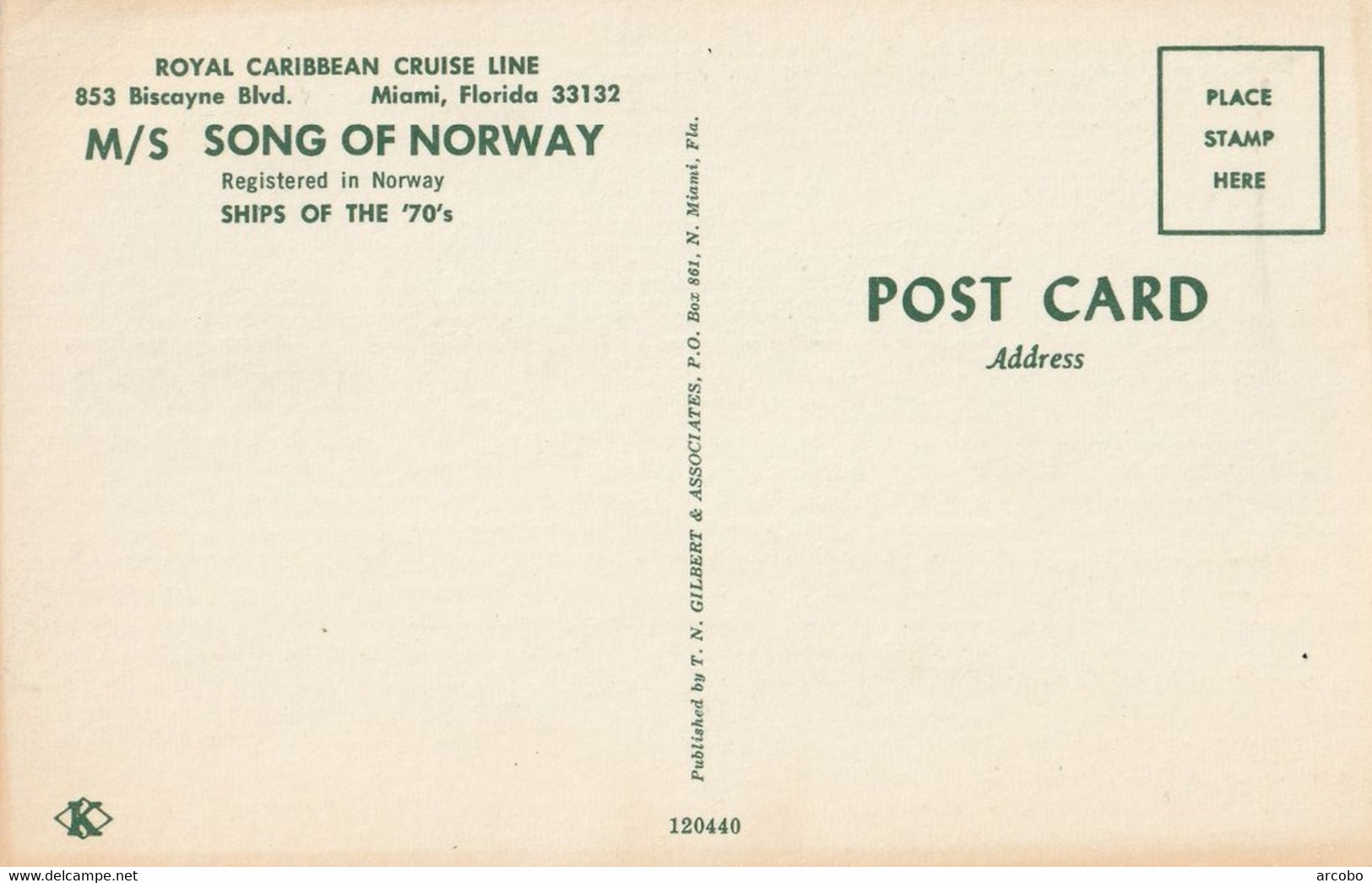 Royal Caribbean Cruise Line M/S Song Of Norway - Steamers