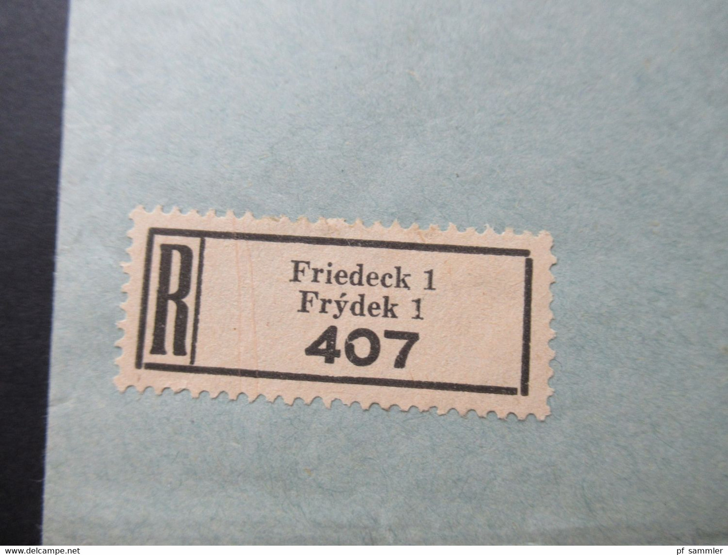 Böhmen Und Mähren 1942 Nr. 29 Und 72 Einschreiben Friedeck 1 / Frydek 1 An Den Reichsforstminister In Berlin - Lettres & Documents