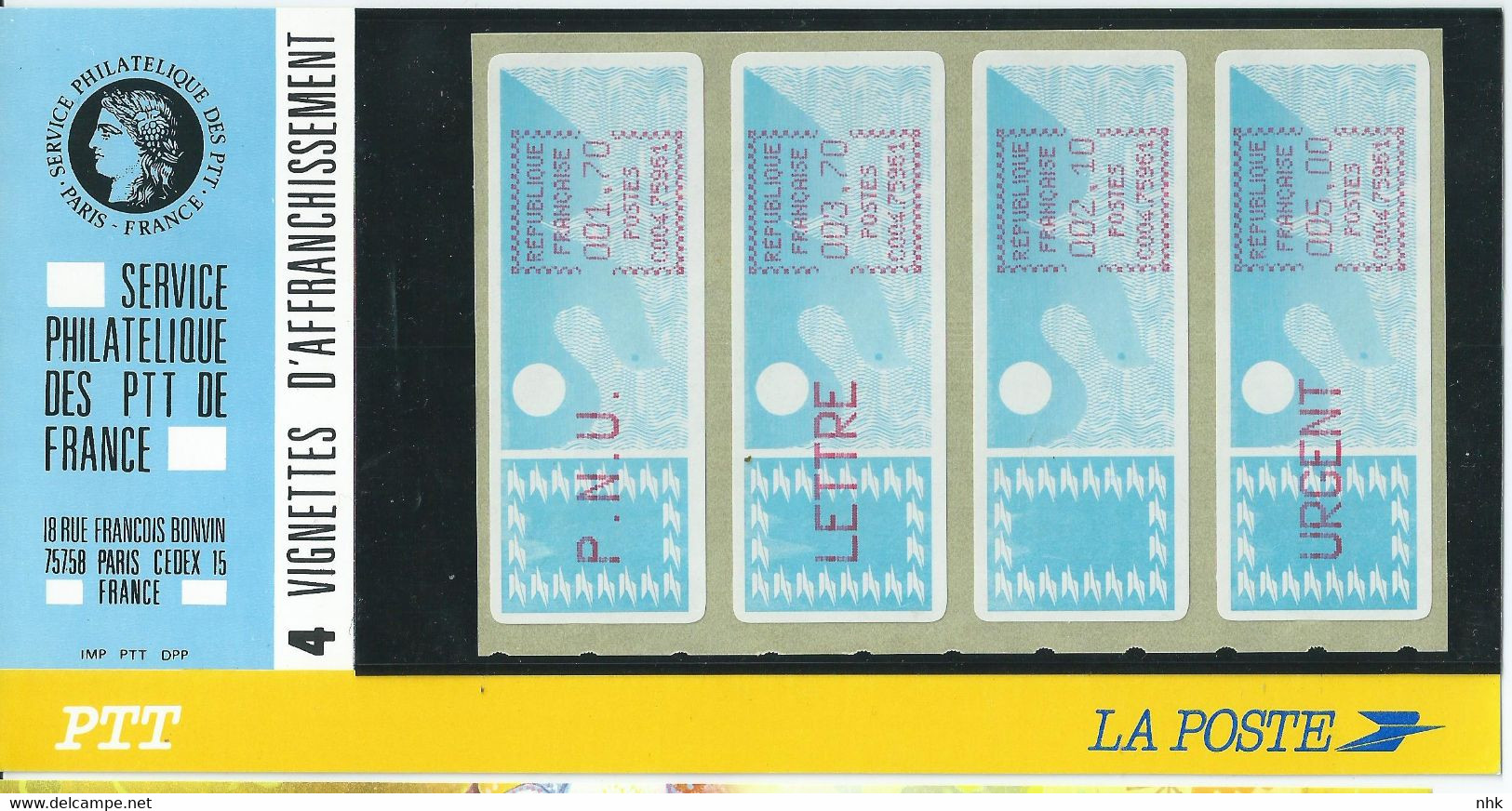 LSA Vignette D'affranchissement Bleu La Plaquette ** - 1985 Papier « Carrier »