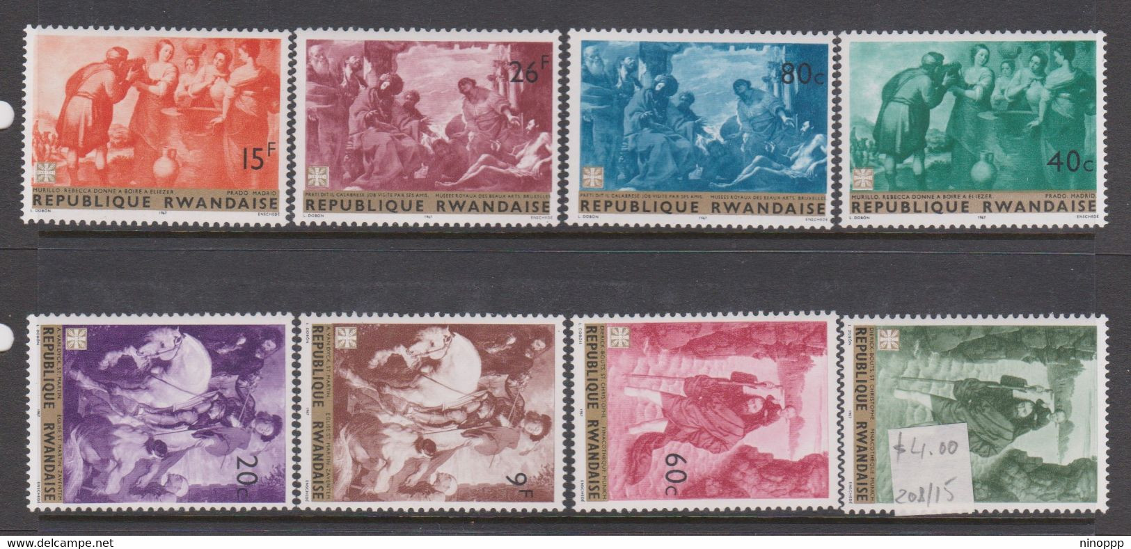 Rwanda SG 208-15 1967 Paintings Mint Never Hinged - Used Stamps