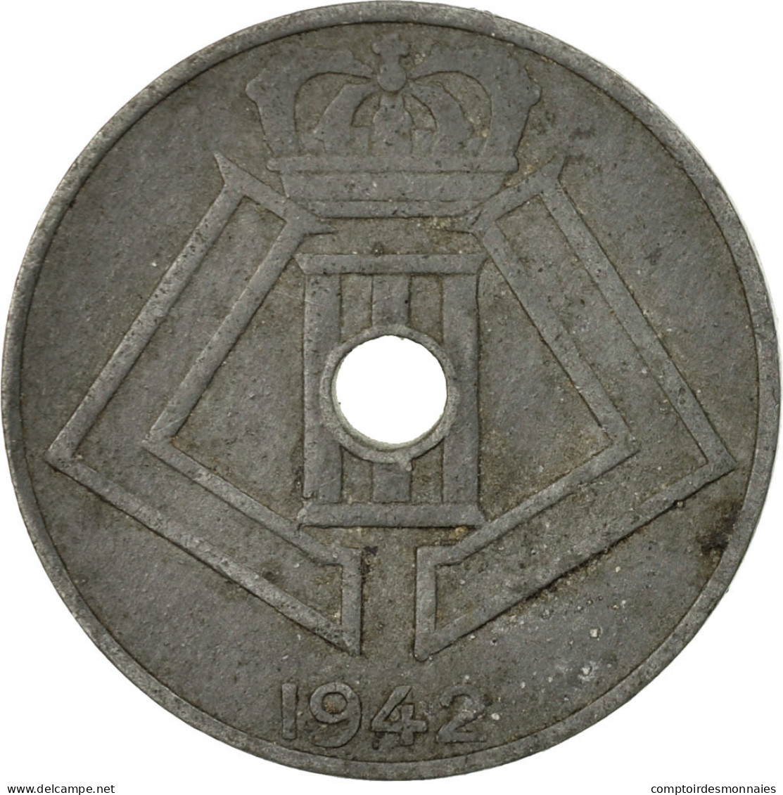 Monnaie, Belgique, 10 Centimes, 1942, TTB, Zinc, KM:126 - 10 Centesimi
